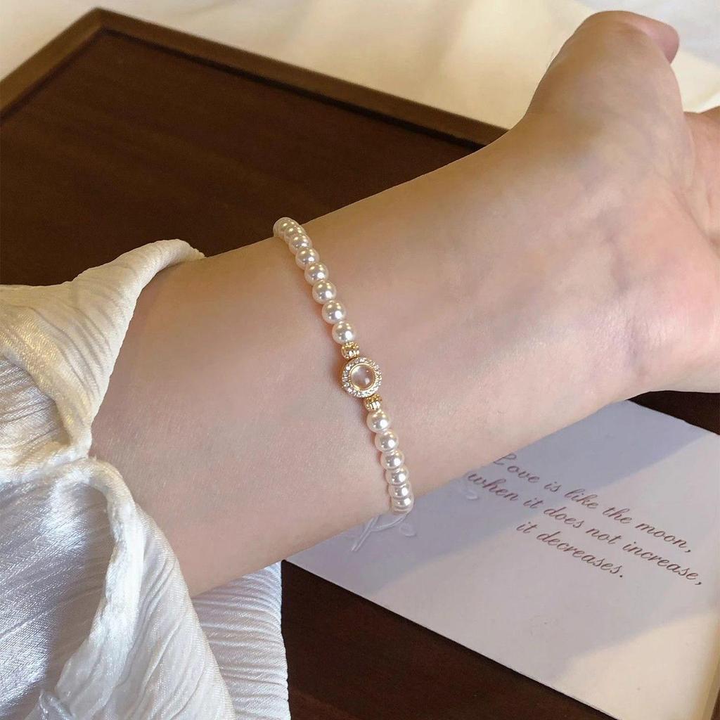 Elegant French Imitation Pearl Bracelet for Women - High-End Light Luxury Niche Design