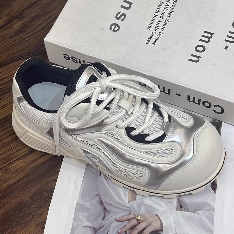 Thick-soled heightening German training shoes women's summer 2025 new versatile single mesh breathable lightweight sports and leisure shoes