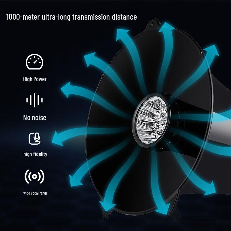 Lei Gong Wang CR-120 Multifunction Loudhailer with LED Light CN Plug (adapter Included)