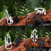 Stainless Steel Carabiner Keychain Multi Tool Bottle Opener Card for Outdoor Use Hiking Camping EDC Tool