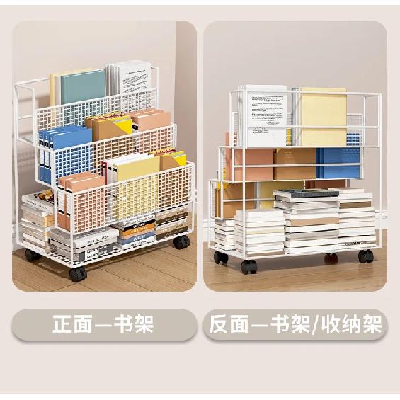 Carrello Porta Libri Mobile a più Strati con Ruote Carrello da Cucina Organizzatore per Bagno Scaffali Porta Snack per la Casa