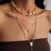 European & American Irregular Water Drop Necklace - Stylish, High-End Clavicle Chain with Unique Fashion Aesthetic
