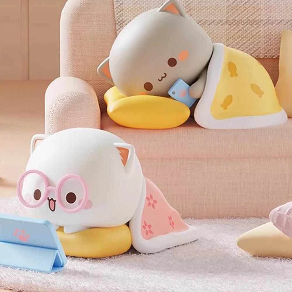 Mitao Cat 4 Season Blind Box Lucky Cat Kawaii Figures Action Random Guess Blind Bag Desktop Ornaments Cute Model Birthday Gift