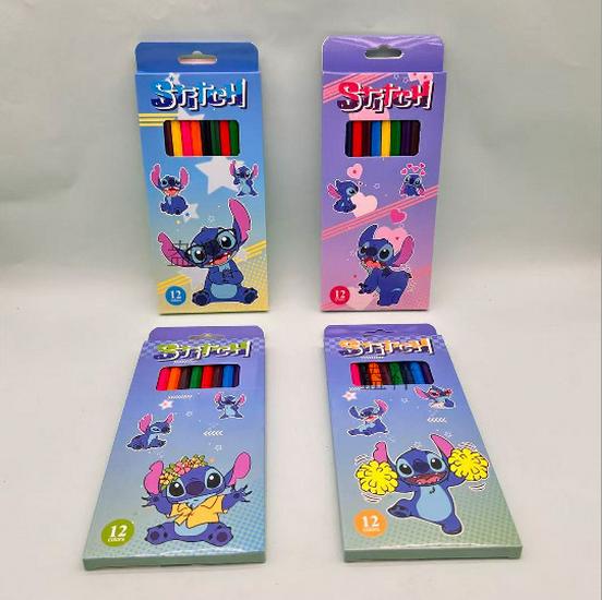 Demon Hunter Girls 12-Piece Portable Colored Pencils for Kids and Students HB