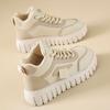 Board Shoes Women's 2025 New Spring and Autumn Leather Waterproof and Non-slip Running Sneakers Platform-soled High-top Fashion Women's Shoes