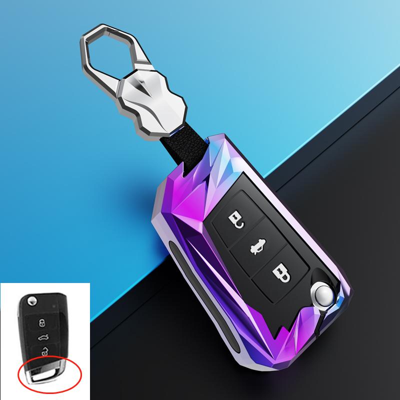 Zinc Car Key Case Car Key Full Cover Protection Bag For Vw Volkswagen Polo Tiguan Passat Golf Jetta Lavida Skoda Octavia