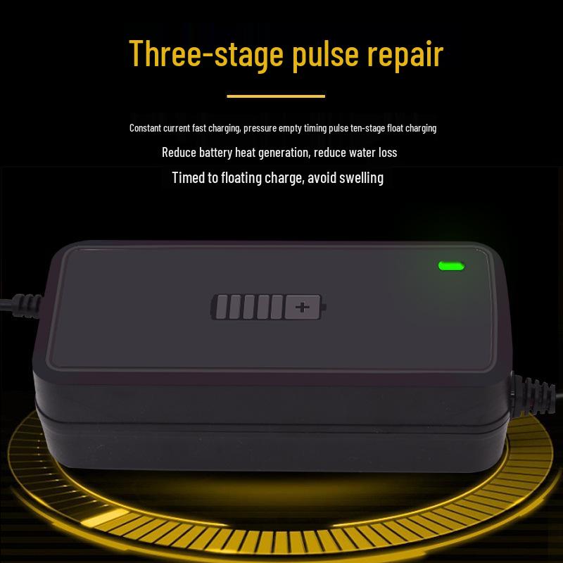 12V 5A Smart Pulse Battery Charger for Car & Motorcycle