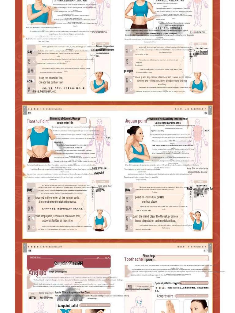 Illustrated Guide To Human Acupoints: Complete Meridian and Health Preservation Massage Book On Traditional Chinese Medicine