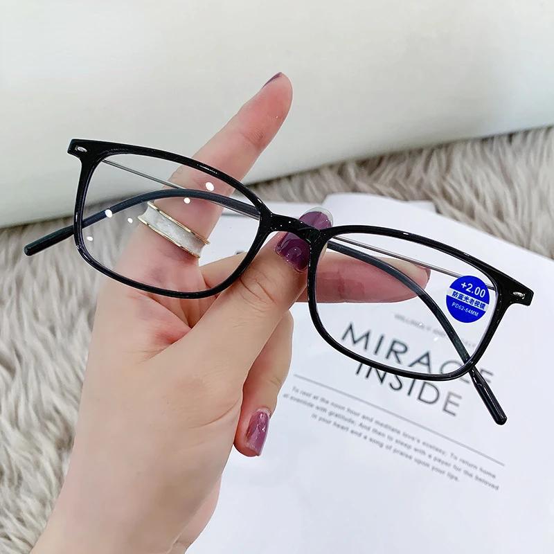 Ladies New Fashion TR90 Reading Glasses   Women Flexible Trendy Presbyopia Eyeglasses Outdoor Ultralight Prescription Eyewear