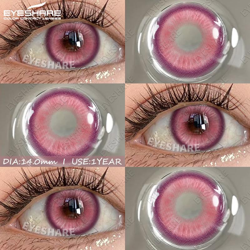 

EYESHARE 1 пара цветных контактных линз для косплея, красные линзы для глаз в стиле аниме, розовые косметические линзы для Хэллоуина, цветные линзы для голубых глаз 0