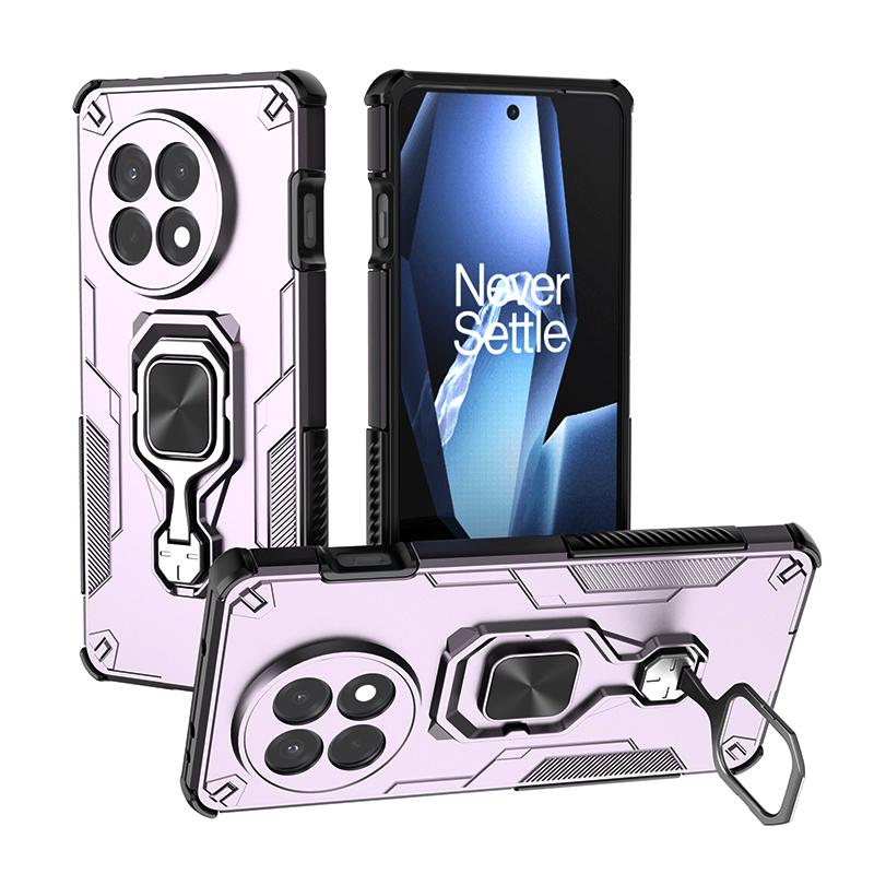 KEYSION Shockproof Case for OnePlus 13R 5G Soft Silicone+PC Upright Metal Ring Stand Phone Back Cover for OnePlus 1+Ace 5 Pro 5G