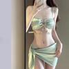 2024 Women's High-End Sexy Three-Piece Bikini Set for Beach and Hot Spring