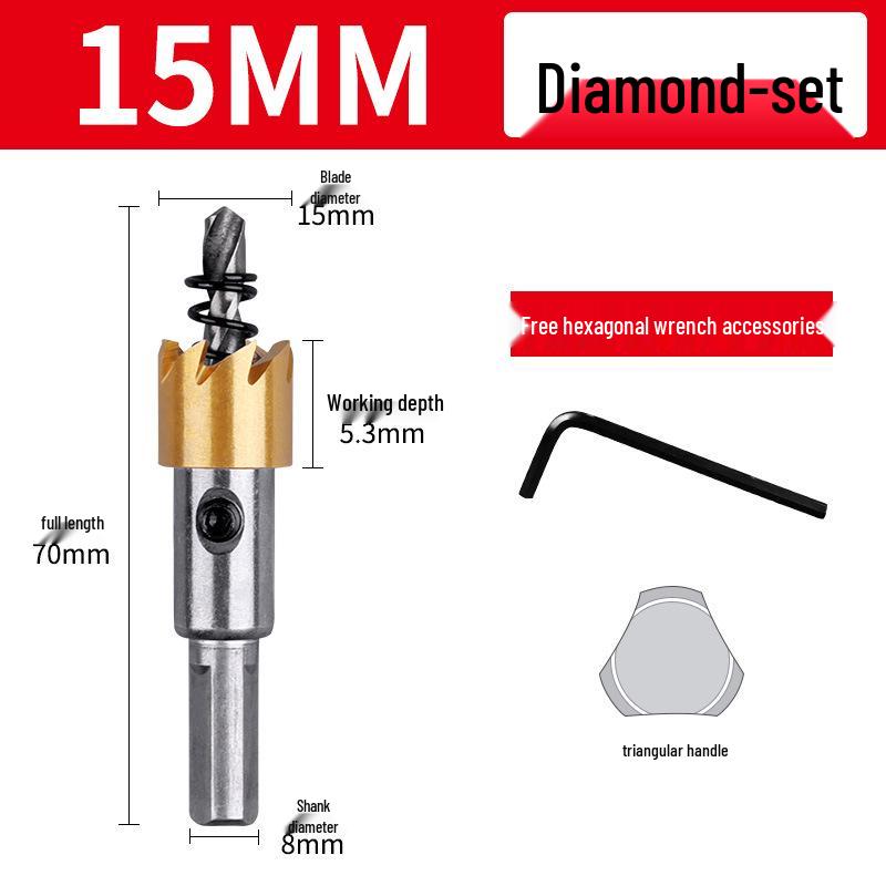 Cobalt Titanium-plated High-speed Steel Hole Saw Drill Bit for Metal and Aluminum