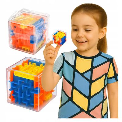 Gra Logiczna Mini Kostka Zręcznościowa Stymulująca Labirynt Kulkowy 3D Cube