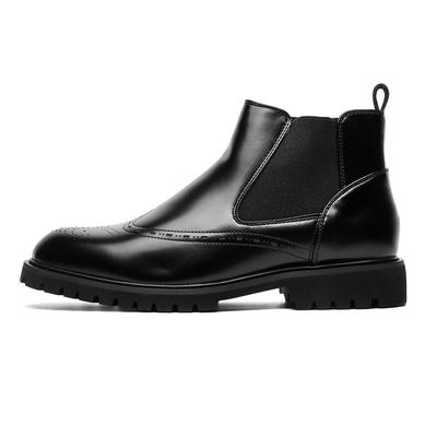 Botas de Tornozelo de Couro da Moda Para Homem Couro Genuíno Botas Tamanho Grande Designer de Alta Qualidade Formais Plataforma Casuais Moda