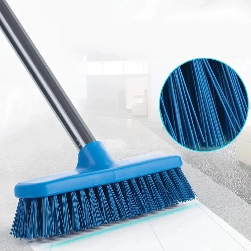 Floor Cleaning Broom with Adjustable Long Handle Stiff Bristle Grout Brooms Scrubber for Cleaning Bathroom, Kitchen,courtyard