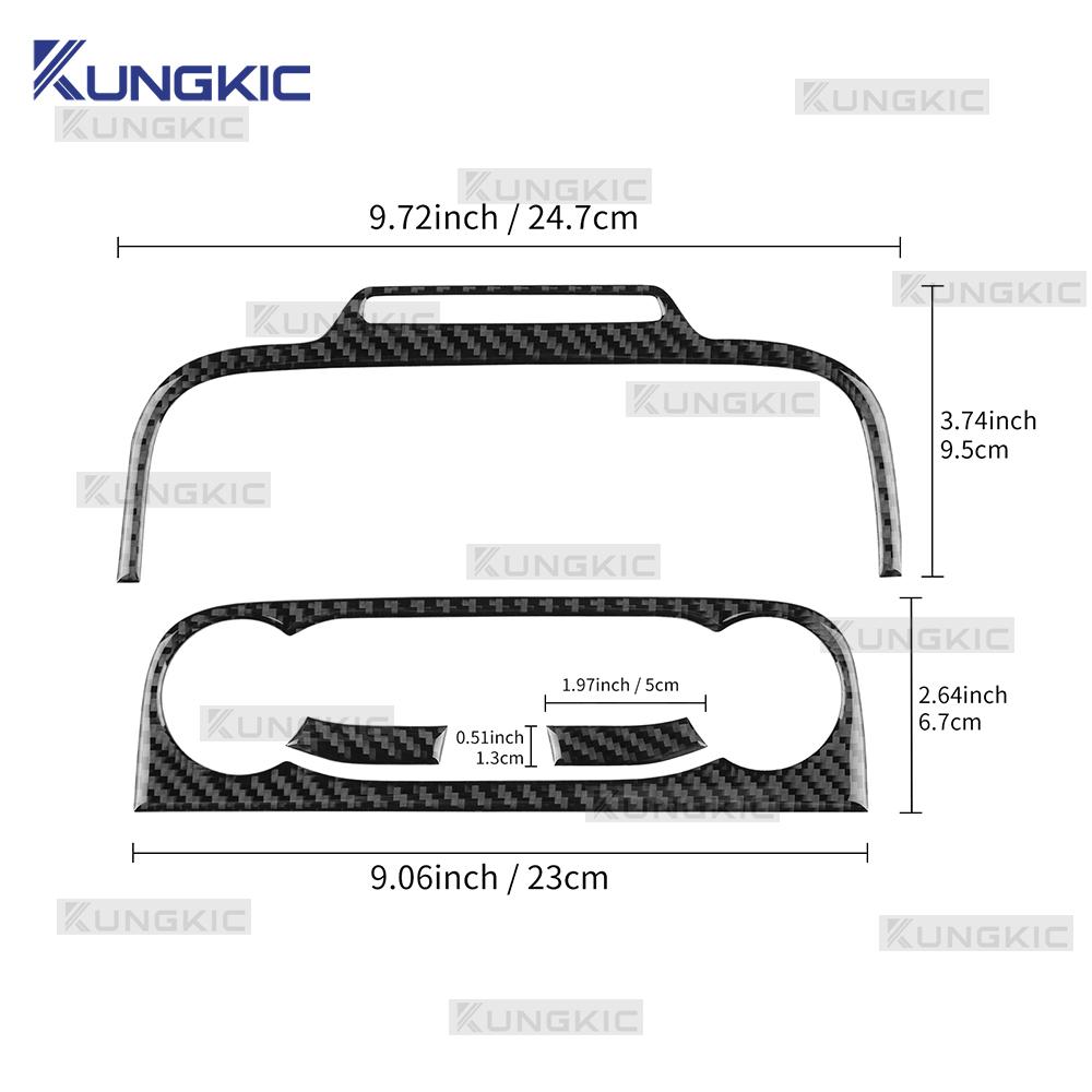 For Ford Focus/Focus ST 2019 2020 2021 2022 2023 2024 2025 Real Soft Carbon Fiber Sticker LHD Car Central Control AC Frame