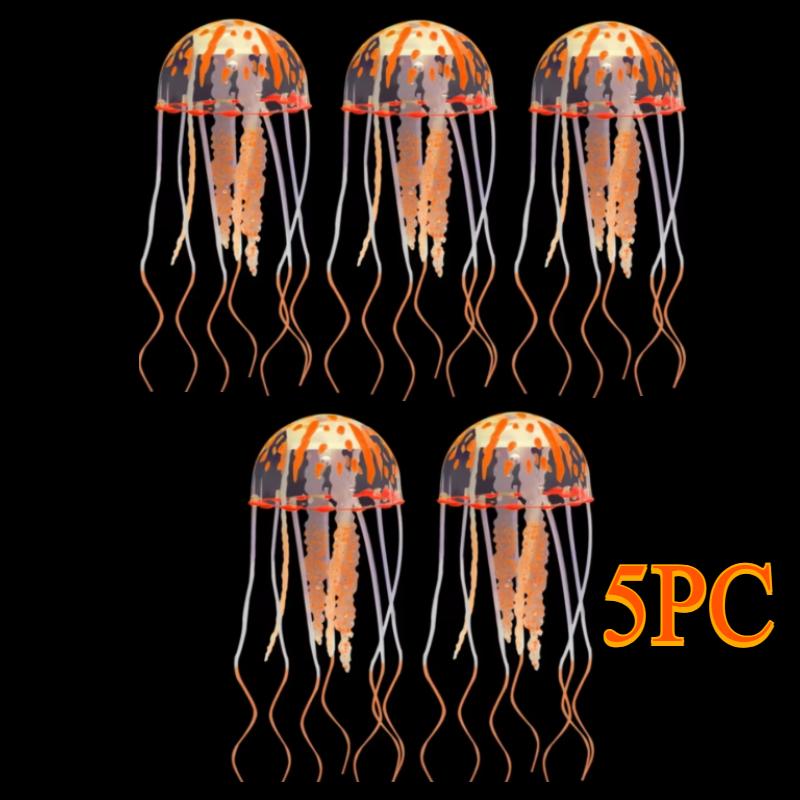 Artificial Swim Glowing Effect Jellyfish Aquarium Decoration Fish Tank Underwater Luminous Ornament