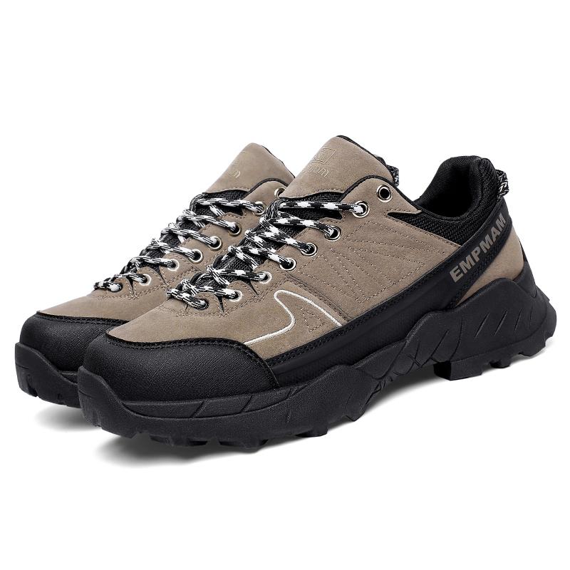 Men's Lightweight Casual Sneakers Non-slip Lace-up Low Hiking Boots Suitable for Hiking  Camping Travel Commuting All Seasons