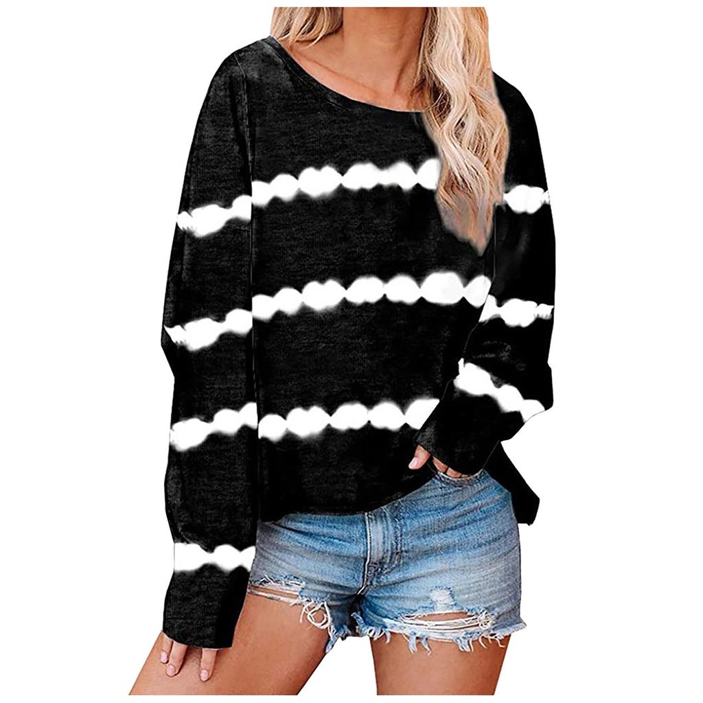 Women's Casual  Solid Color Long Sleeve Top Pullover Sweatshi