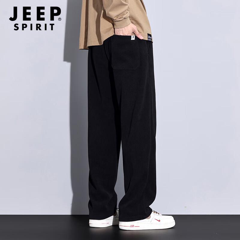 JEEP SPIRIT Men's Corduroy Straight-Leg Casual Pants