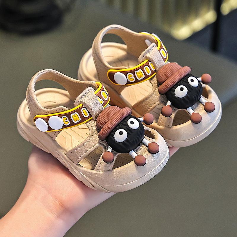 

Детские сандалии летние новые для мальчиков с мягкой подошвой нескользящие водонепроницаемые детские прогулочные сандалии 20 хаки