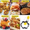 Egg Rings for Frying Eggs Stainless Steel Egg Cooking Rings with Anti-scald Handle Non-stick Egg Shaper Molds 4 Different Shapes