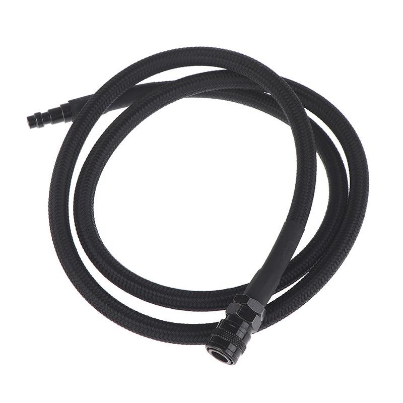 Nylon Braided Inflatable Hose Co2 Gas Passage Air Hose Line 40" Long With Quick Connector 200Psi