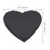 3Pcs Natural Slate Steak Plate Heart Shaped Dessert Dish Dinner Plate Food Storage Plate 15*15cm