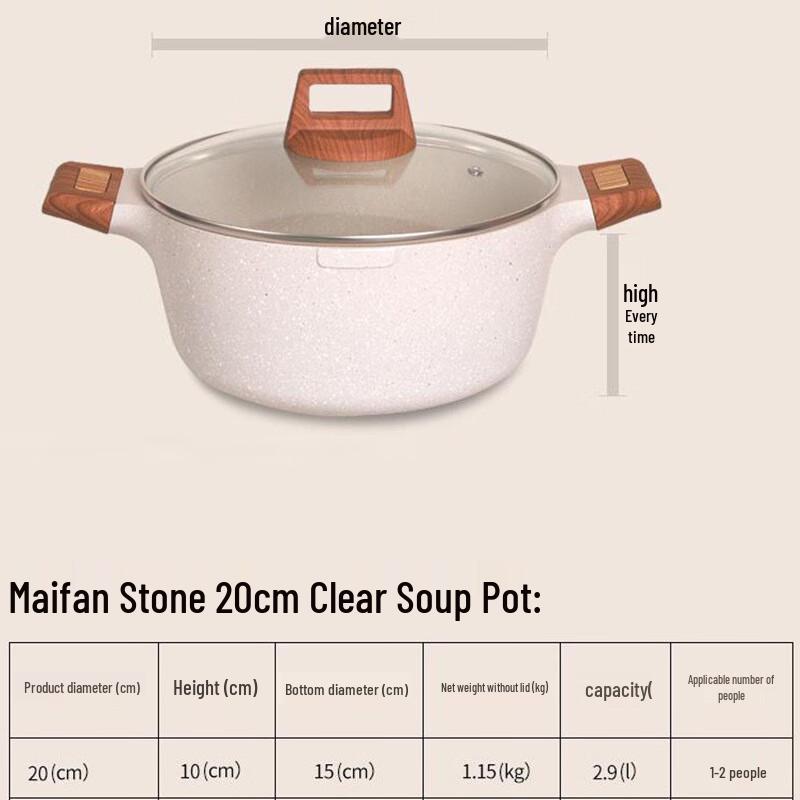 Qingwei Maifan Stone Induction Soup Pot 20cm