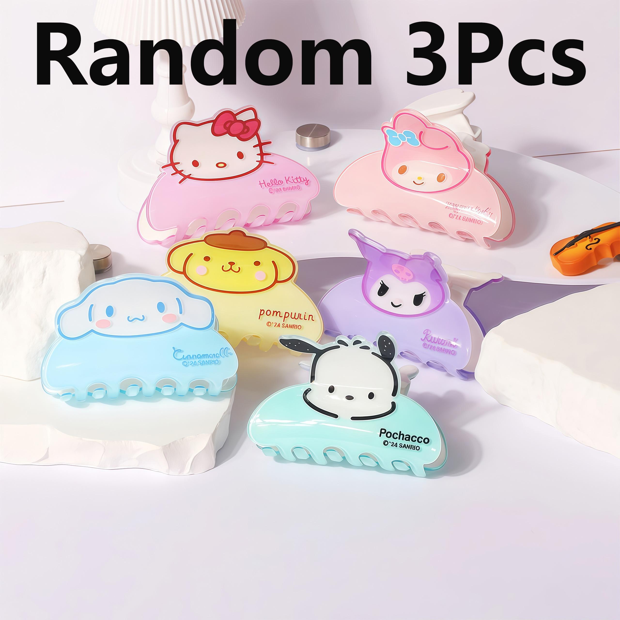 

1PC/Random 3Pcs Cute Sanrio Hello Kitty hair claw, My Melody hair accessories