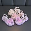 Girls' casual sandals, new summer Korean style, butterfly design, jelly sole, open-toe shoes for students and older children