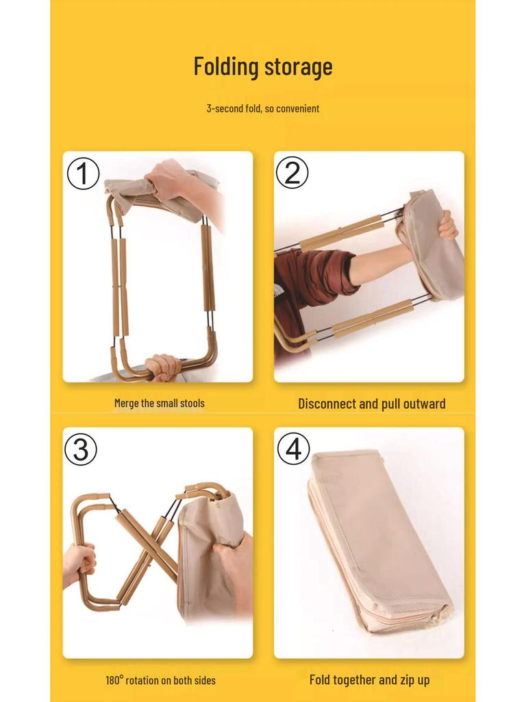 Portable Folding Stool and Pencil Case for Camping and Students