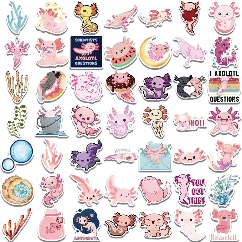 Axolotl Fun Graffiti Stickers Stickable On Travel Cases Water Bottles Fridges