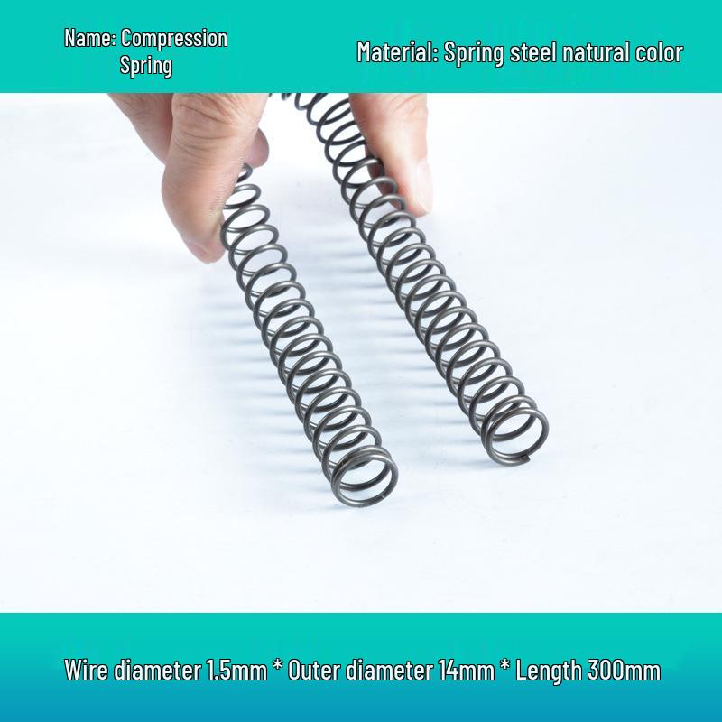 Steel Wire Compression Spring, 1.2-50mm Diameter, Long, Thin & Durable, Yellow, 300 Available