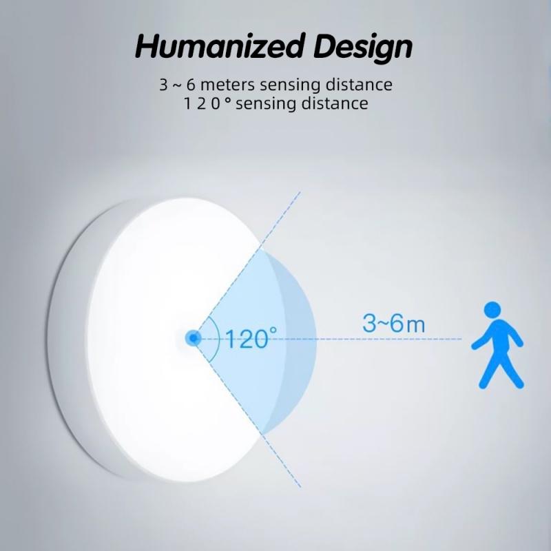 Rechargeable LED Motion Sensor Night Light USB Sensor LED Night Light Wireless Energy Saving LED Induction Lamp for Home