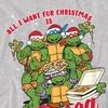 Teenage Mutant Ninja Turtles Mens Pizza Christmas T-Shirt