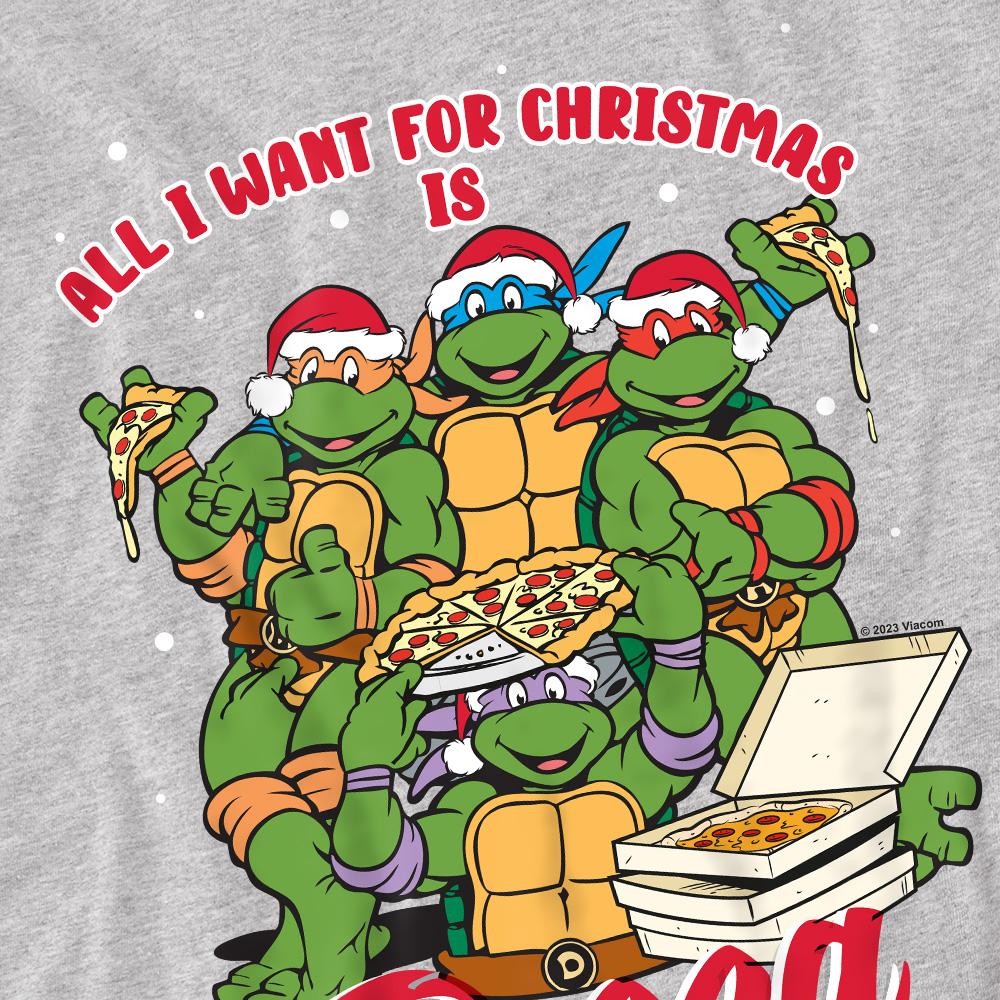 Teenage Mutant Ninja Turtles Mens Pizza Christmas T-Shirt