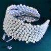 Elegant Faux Pearls Headbands Rhinestones Hair Hoop Girls Hairband for Weddings and Parties