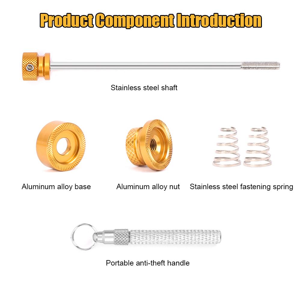 Bicycle Wheels Quick Release Post MTB Mountain Road Bike Parts Accessories Portable Bike Quick Release Anti-theft Skewers