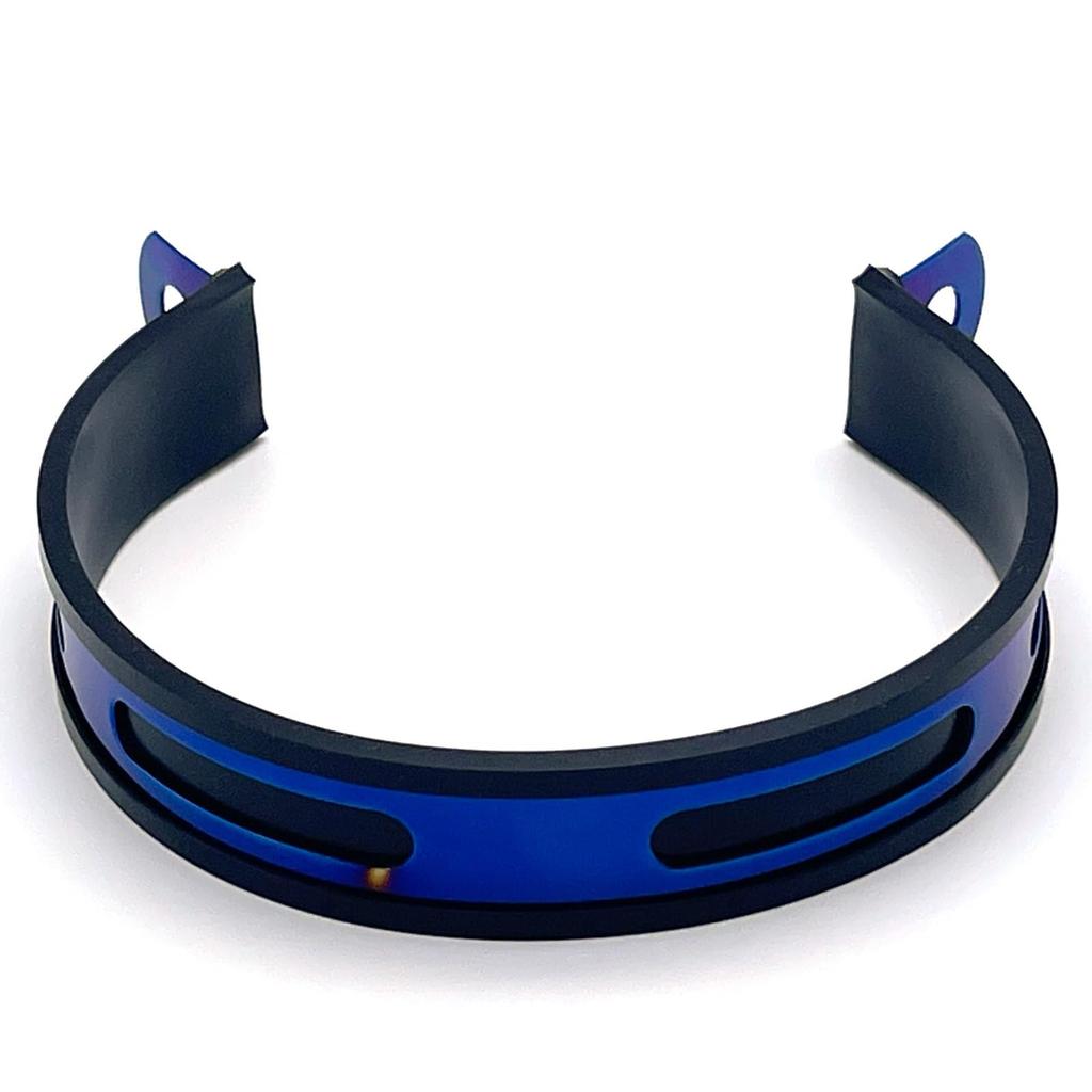 LEXOR Schalband Schal Halterung Fahrrad Motorrad Custom Edelstahl 100 Blau
