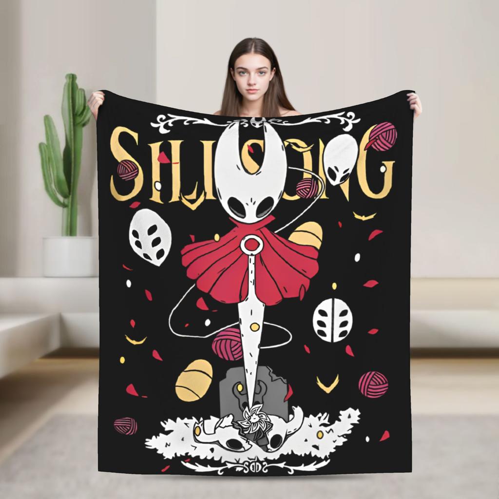 Hollow Knight Advanture Game Fashion Blanket Fleece Textile Decor Cartoon Cute Breathable Warm Throw Fashion Blankets for Bedding