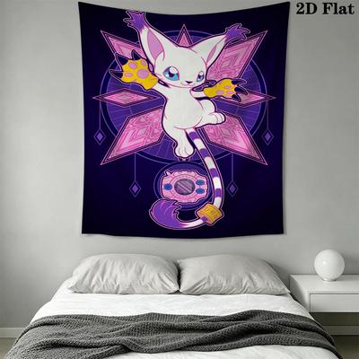 Gatomon Pattern Home Decor Tapestry, Wall Hanging, Decorative RV Wall Cloth.XGT0914139