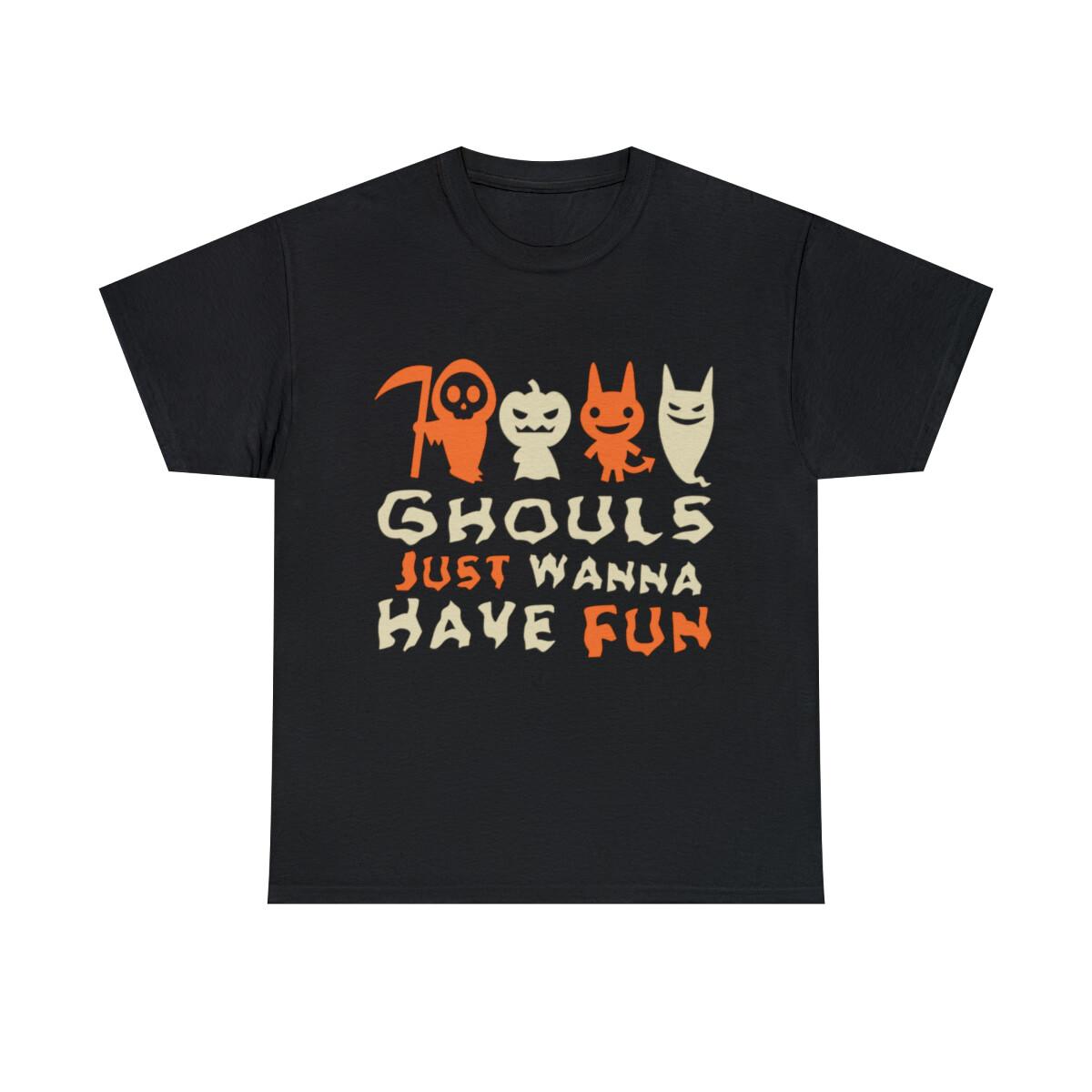 Ghouls Just Wanna Have Fun Halloween Graphic Tee Shirt, S-5XL L