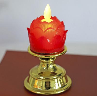 Exquisite Electric Buddha Lotus Light Battery Operated Led Holy Buddha Light Prayer Flicker Led Candle Tea Lamp Home Decoration