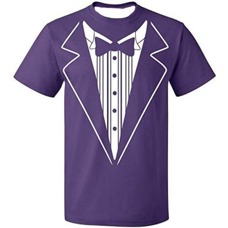 Men's Tuxedo Printed Short Sleeve T-Shirt