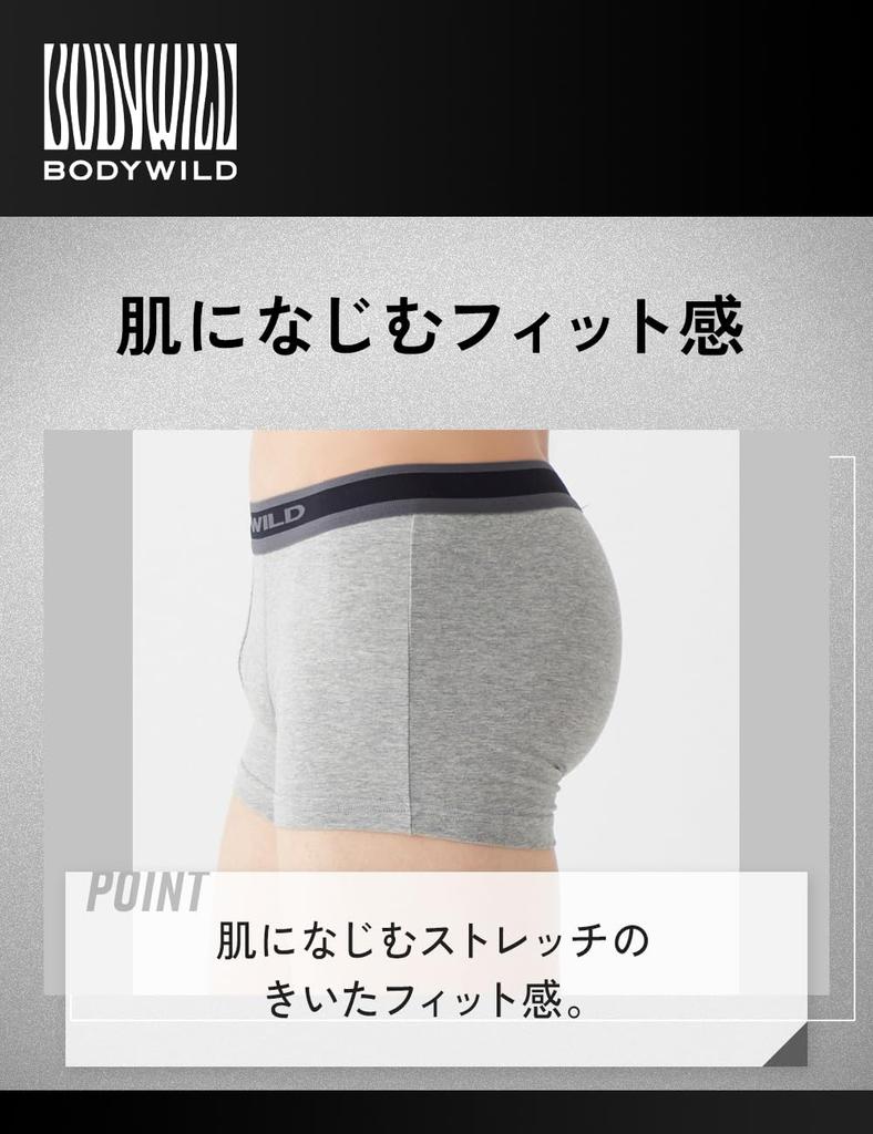 Gunze Boxer Briefs of 3P Boxer Briefs Underwear 9A M [BODY WILD] (Set 3) Men's (3 Colors)