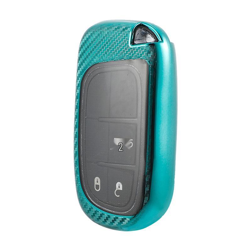 Carbon Fiber Car Key Cover for Jeep Compass & Renegade
