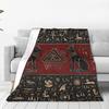 Ancient Egyptian Cats And Eye Of Horus Blankets Breathable Fleece Sofa Throw Blanket for Home Bedroom Throws Bedspread Quilt
