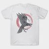 Men Black Print T-shirt Ragnar'S Raven No-Cut Transfer Paper Print Cotton Tshirt